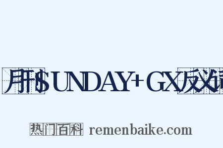 月刊SUNDAY+GX反义词是什么意思的图片